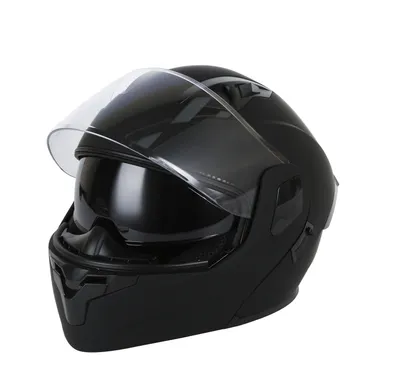Dual Visor Flip up Modular Motorcycle Helmet with Optional Bluetooth and LED