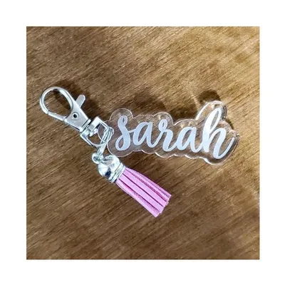 Wholesale Blank Clear Transparent Acrylic Custom Plastic Personalized Logo Keychain
