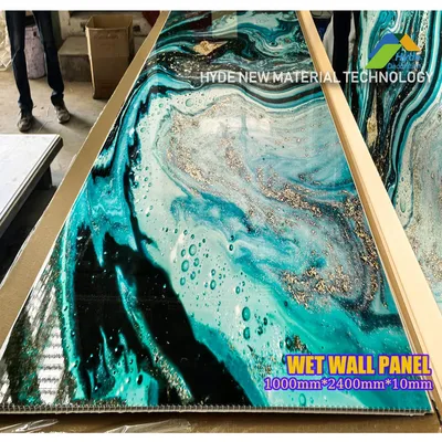 1meter Wide Bathroom Shower Plastic Hollow Cladding PVC Waterproof Wet Wall Panel for Home Decor