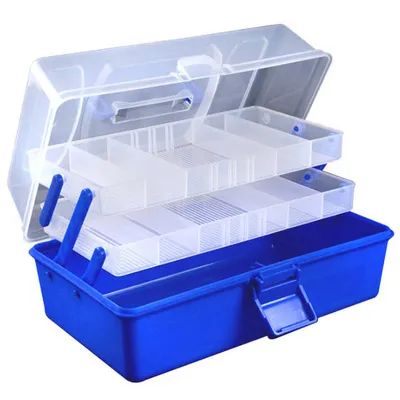 Multifunctional Fishing Lure Reel Tools Box Durable Plastic Big Fishing Tackle Box