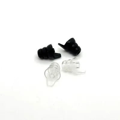 Comfortable Black and Clear Earplugs for Restful Sleep