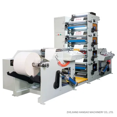 4/5/6 Color Roll to Roll Letterpress Flexo Printing Machine for Label, Paper