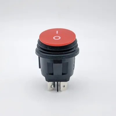 12A 8A 250V Rating 4 Pin Round Rocker Switch