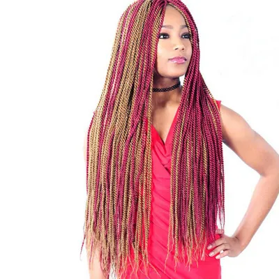 Black Hand-Woven Hair Extension Two Hand-Knitted Braids Dirty Braids African Twisted Braids Spring Braids