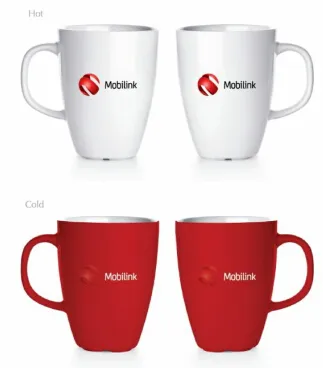 Red Mug Changing Color Mug Customized Logo Mug