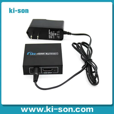 HDMI Splitter with 5V Power Supply and Supports 1080P