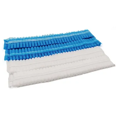 Disposable Cap Light-Weight&Breathability Elastic Edge Single-Use Protective Head Cover Mob Cap Bouffant Cap Disposable Detectable Clip Cap with ISO13485