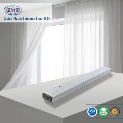 Custom PVC/ABS/PP/PE Extrusion Profile for Curtain Glide Track and Roller Shutter Guide Rail