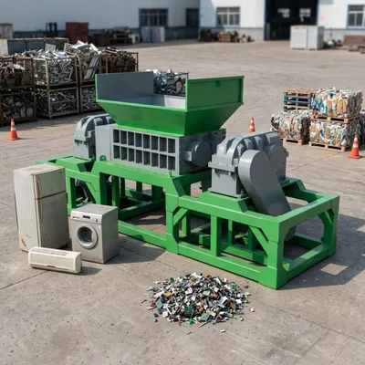 Customizable Double Shaft Shredder Different Sizes for Waste Recycling Plant