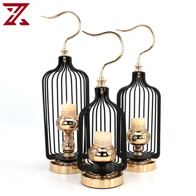 Factory Direct Minimalist Circular Metal Lantern Candle Holder for Home