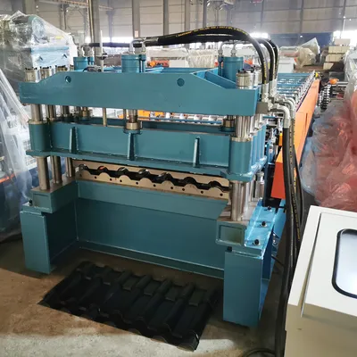 Hydraulic Press Metcoppo Roofing Sheet Tile Roll Forming Making Machine