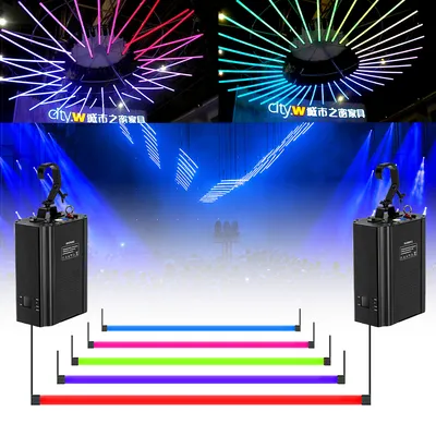 DMX512 RGB LED Kinetic Winches Triangle Lifting Tube Light for Wedding Party Club