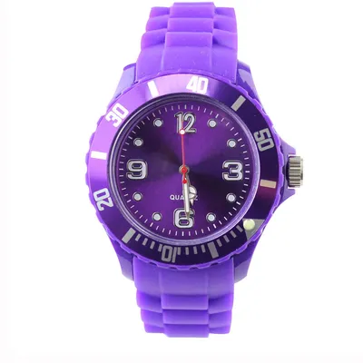 R10 New Design Custom Logo Silicone Purple Silicone Quartz Watch