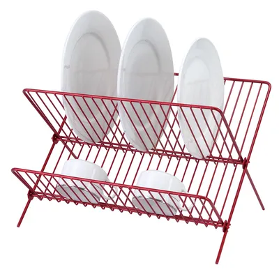 Kitchen Storage Water-Proof Wooden Panel Chrome Plate Dish Drying Rack with Draining Tray