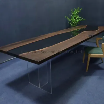 Walnut Solid Wood Resin Table Top