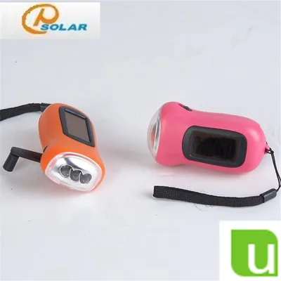 Dynamo 3 LED Torch with 40mA Solar Panel