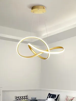 LED Lighting Hanging Aluminum Silcone CCT 3 Color Remote Chandelier Pendant Light