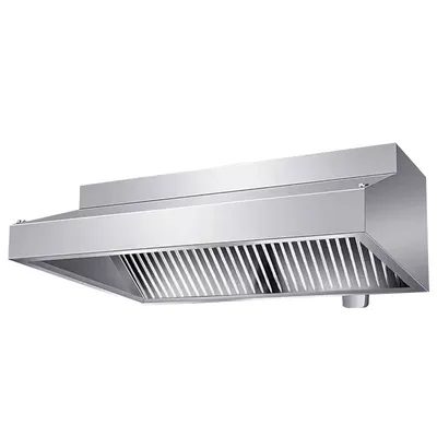 Silent High Air Volume Fan Stainless Steel Range Hood Commercial Hotel Kitchen Smoke Extractor