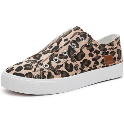 OEM & ODM Leopard Printed Classics Slip on Canvas Shoes
