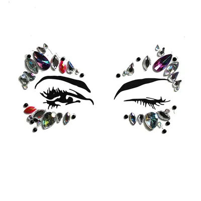Cheap Face Gems Sticky Rhinestones