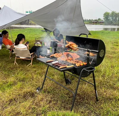 Smoker Thermometer Iron Grills Kabob Outdoor Cooking Accessories Party Car Patio Camping Beach Charcoal BBQ Grills