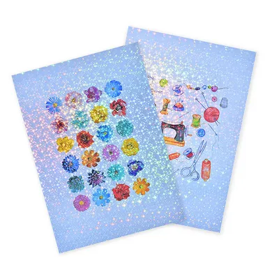 Holographic Rainbow Multi Pattern Self Adhesive Vinyl Label Sticker