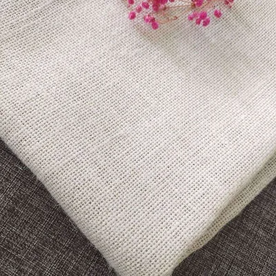 Customized Lively Ivory Burlap Fabric Bleached Jute Cloth Laminated Hessian for Girl's Deco Cover 100%Jute Material