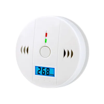 Carbon Monoxide Co Detector Beeping LCD Display Coming Home Sensor