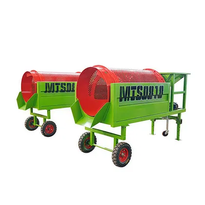High Efficiency Trommel Screen Machine for Sand Topsoil Stone with Mts0818)