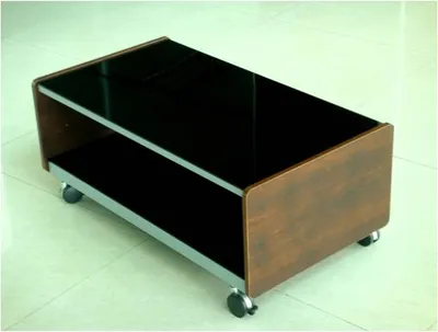 Romovable Side Table with 4 Casters