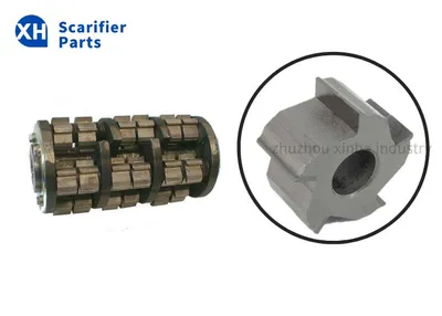 Long Lasting Concrete Scarifier Drum Cutting Wheels and Parts 6 Point Carbide
