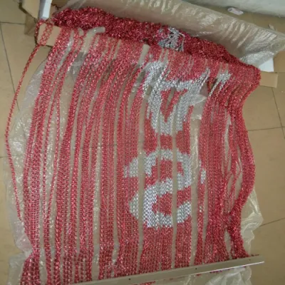 Metal Curtain / Colored Aluminum Double Hook Chain Link Curtain