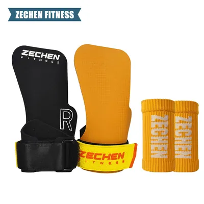 Crossfit Grips No Chalk Iron Grip Gym Wod Pull up No Hole Calleras Gymnastics Hand Grips Leather Palm Grips