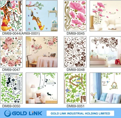 Non-Damage Wall Face PVC Wall Decal Sticker