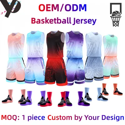 Customized Summer Basketball Jersey Set Breathable Basketball Jersey