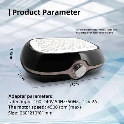 New Design Professional Rechargeable Acrylic Nail Dust Collector