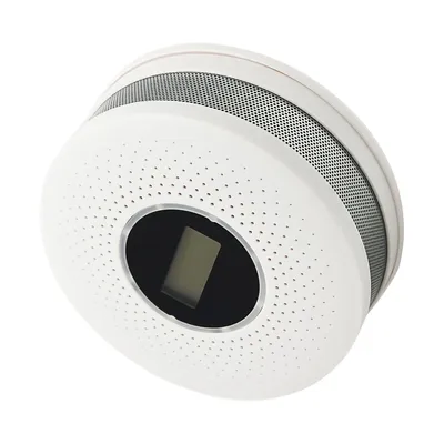 Combination Carbon Monoxide Smoke Detector with LCD Display and 3 LEDs