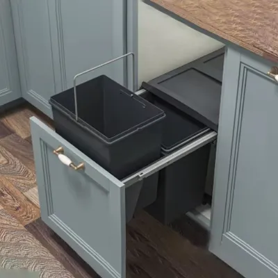Durable Kitchen Dustbin Under Cabinet Soft Close Trash Can Pull out Bins