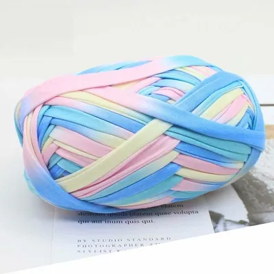 Fancy 100% Polyester Flat Yarn T-Shirt Yarn for Hand Crochet