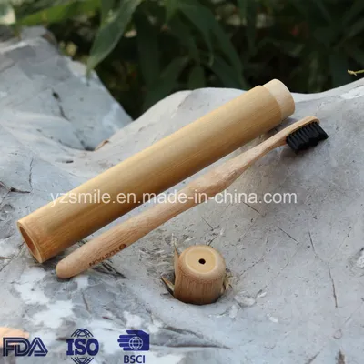 100% Nature Travel Kit Mao Bamboo Toothbrush with Bamboo Tube