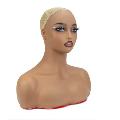 Mannequin Head with Shoulders for Wig Display