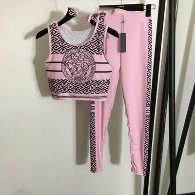Pink Two-Piece Top Pants Fitness Clothing 2025
