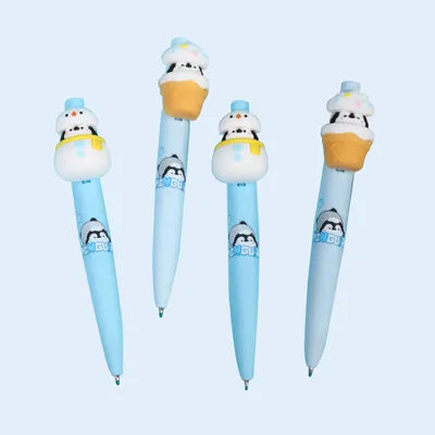 Cute 3D Penguin Click Gel Pen Student Stationery