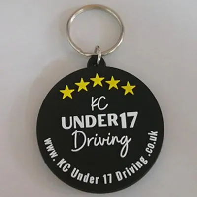 Custom Enamel Round PVC Silicone Key Chain for Car Washroon Promotion