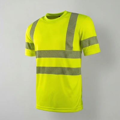 Hi-Vis Mesh Work Shirt Ultra-Breathable Reflective Safety Shirt for Hot Environments