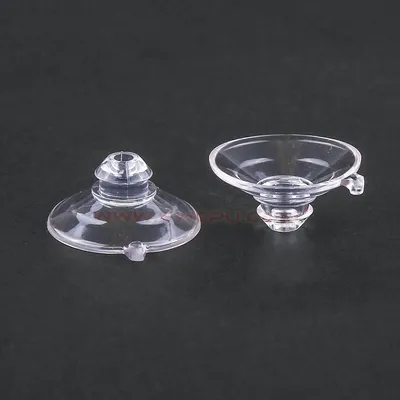 Custom Silicone Rubber Vacuum Pad Sucker, Small Clear Slotted Head Suction Cups