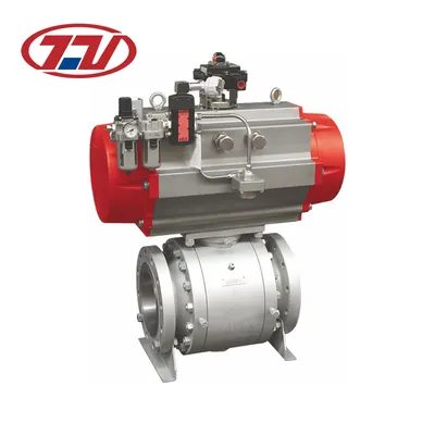 Stainless Steel Air Release Flanged Ball Valve with Pneumatic Actuator Customized Type