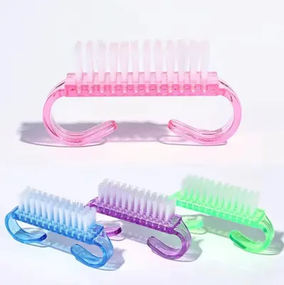 Purple Nail Dust Brush Soft Remove Dust Plastic Acrylic Nail Brush