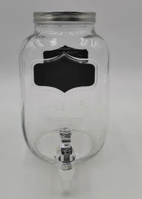 Glassware, 4L Glass Water Dispenser with Iron Stand