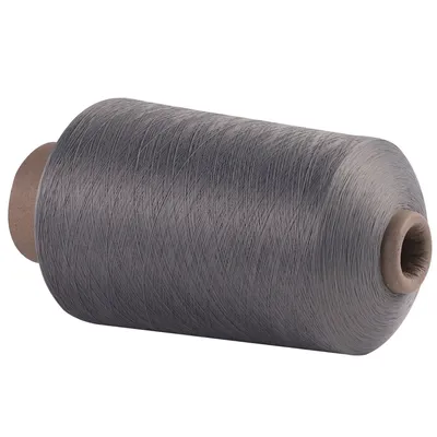High Elastic Polyester Yarn Raw White Black Colors Polyester Yarn